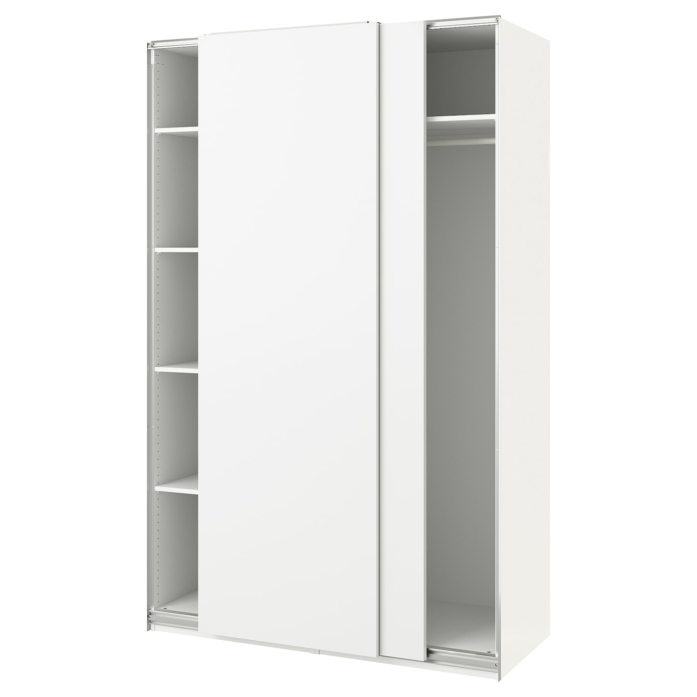 IKEA PAX / HASVIK szafa, biały/biały, 150x66x236 cm