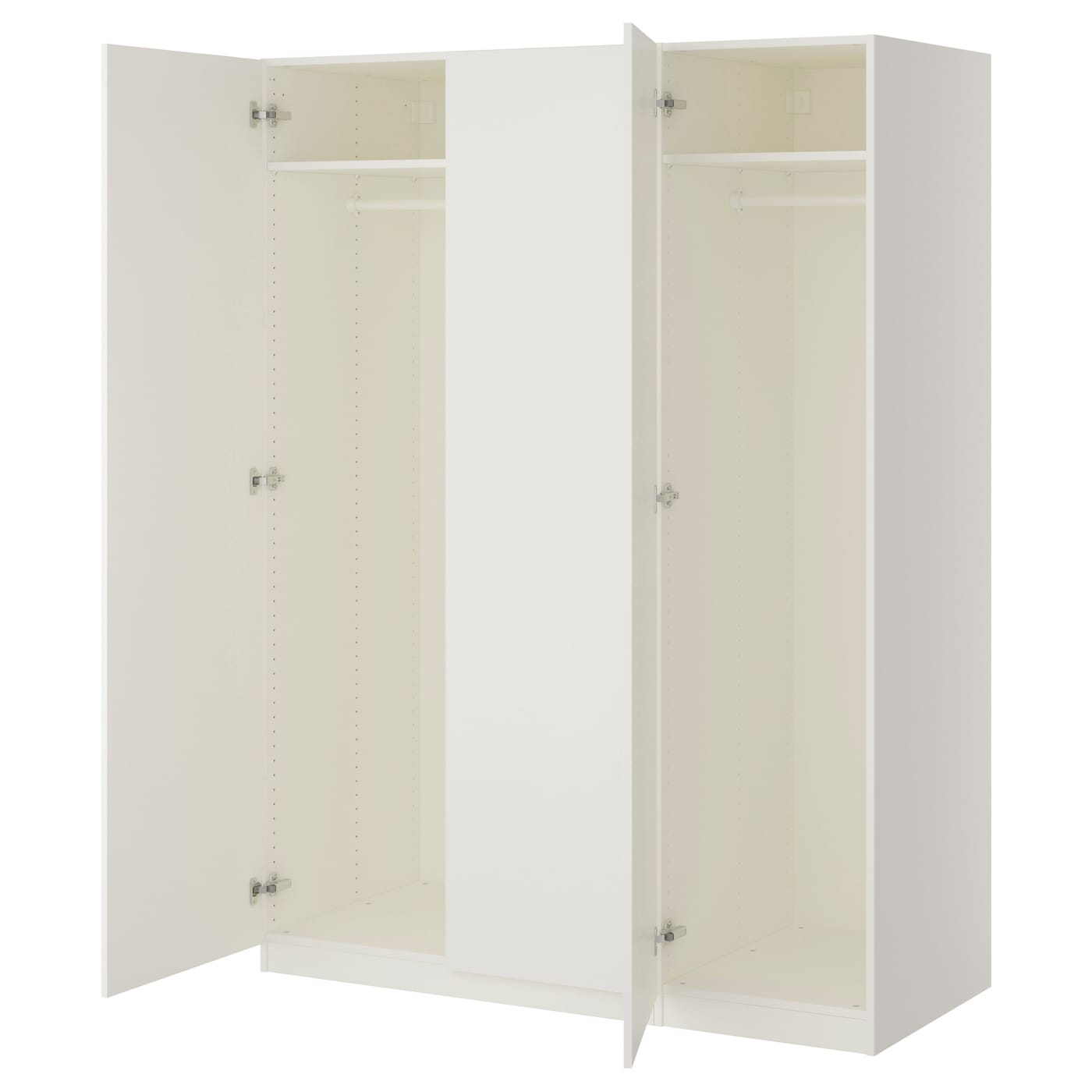 IKEA PAX / FORSAND szafa, biały/biały, 150x60x201 cm