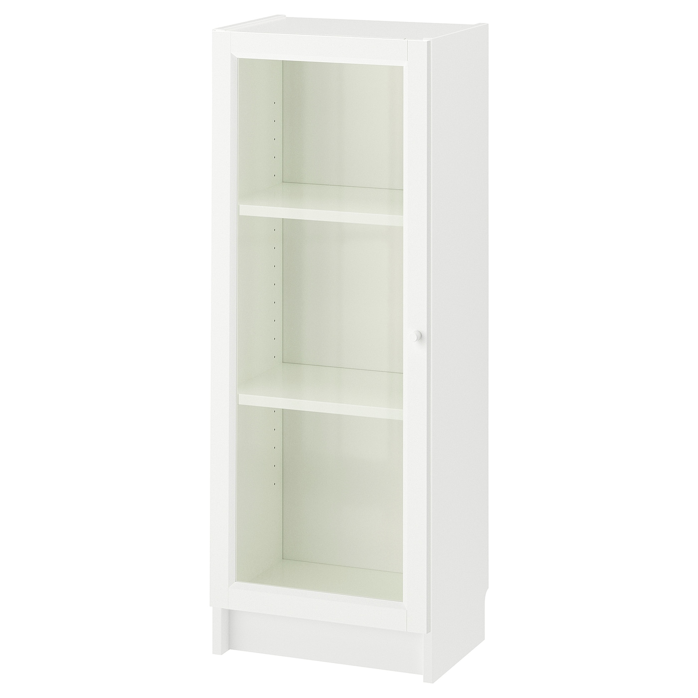 IKEA BILLY / OXBERG regał z drziczkami szklanymi, biały, 40x30x106 cm