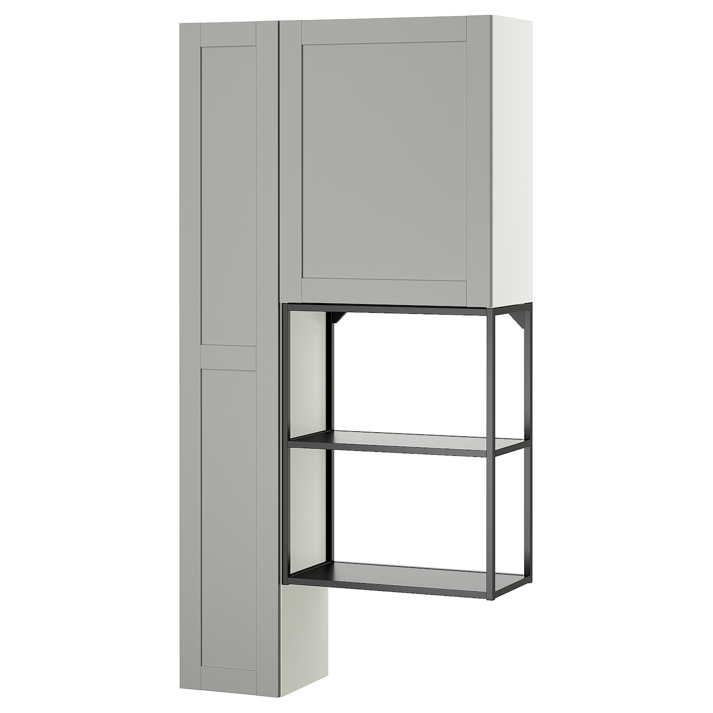 IKEA ENHET regał, antracyt/szary rama, 90x32x180 cm