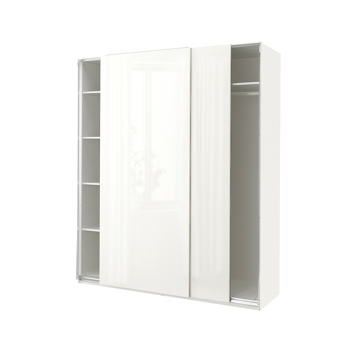 IKEA PAX / HASVIK szafa, biały/połysk/biel, 200x66x236 cm