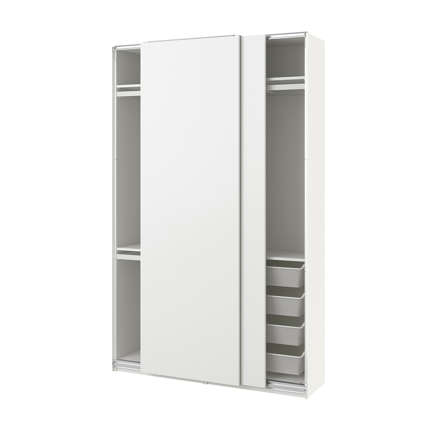 IKEA PAX / HASVIK kombinacja szafy, biały/biały, 150x43x236 cm