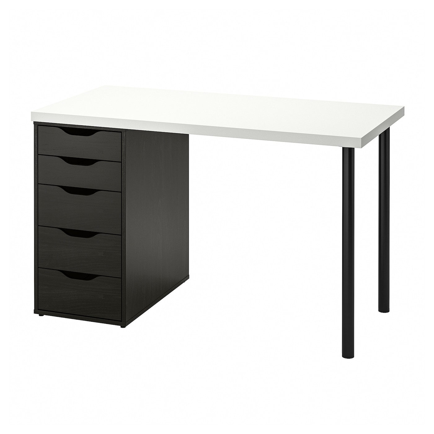 IKEA LAGKAPTEN / ALEX biurko, biały/czarnybrąz, 120x60 cm
