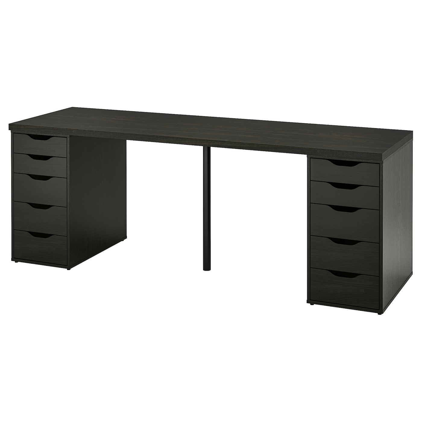 IKEA LAGKAPTEN / ALEX biurko, czarnybrąz/czarny, 200x60 cm