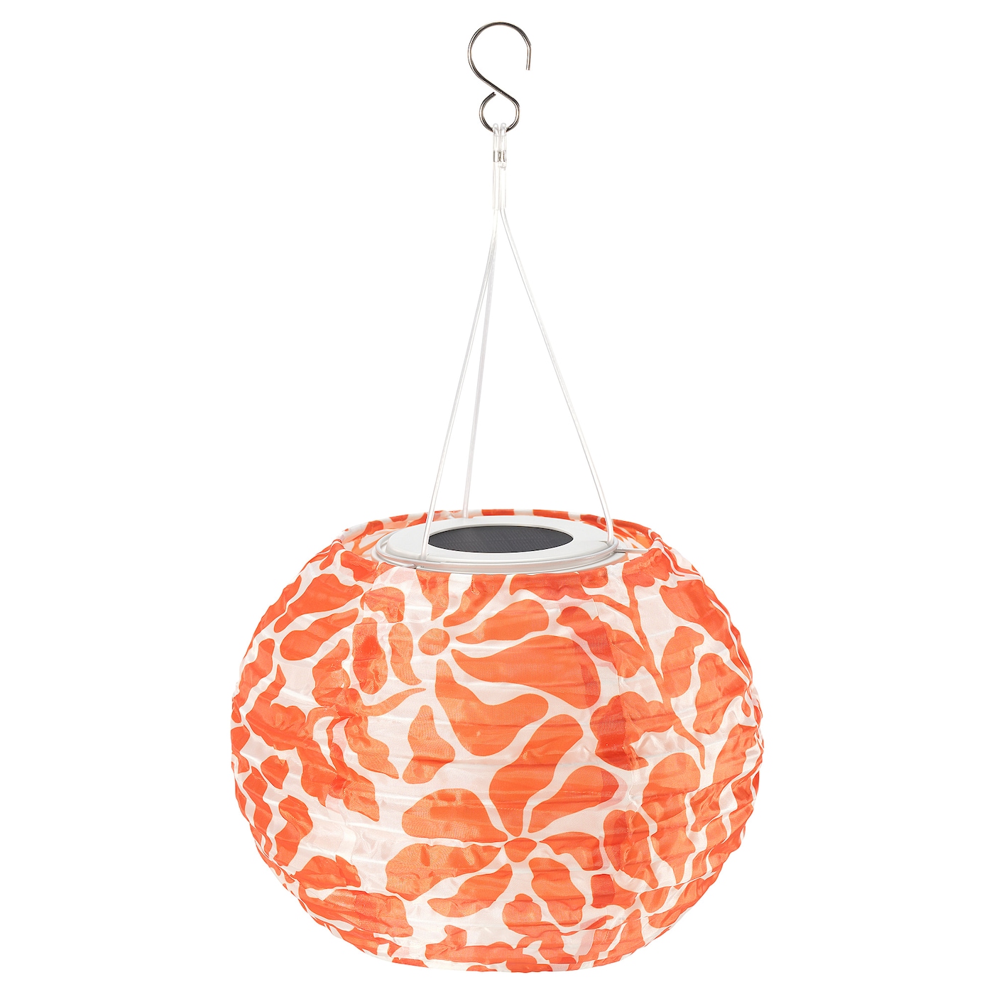 IKEA SOLVINDEN lampa wisząca, kwiat/na baterię słoneczną pomarańczowy, 22 cm