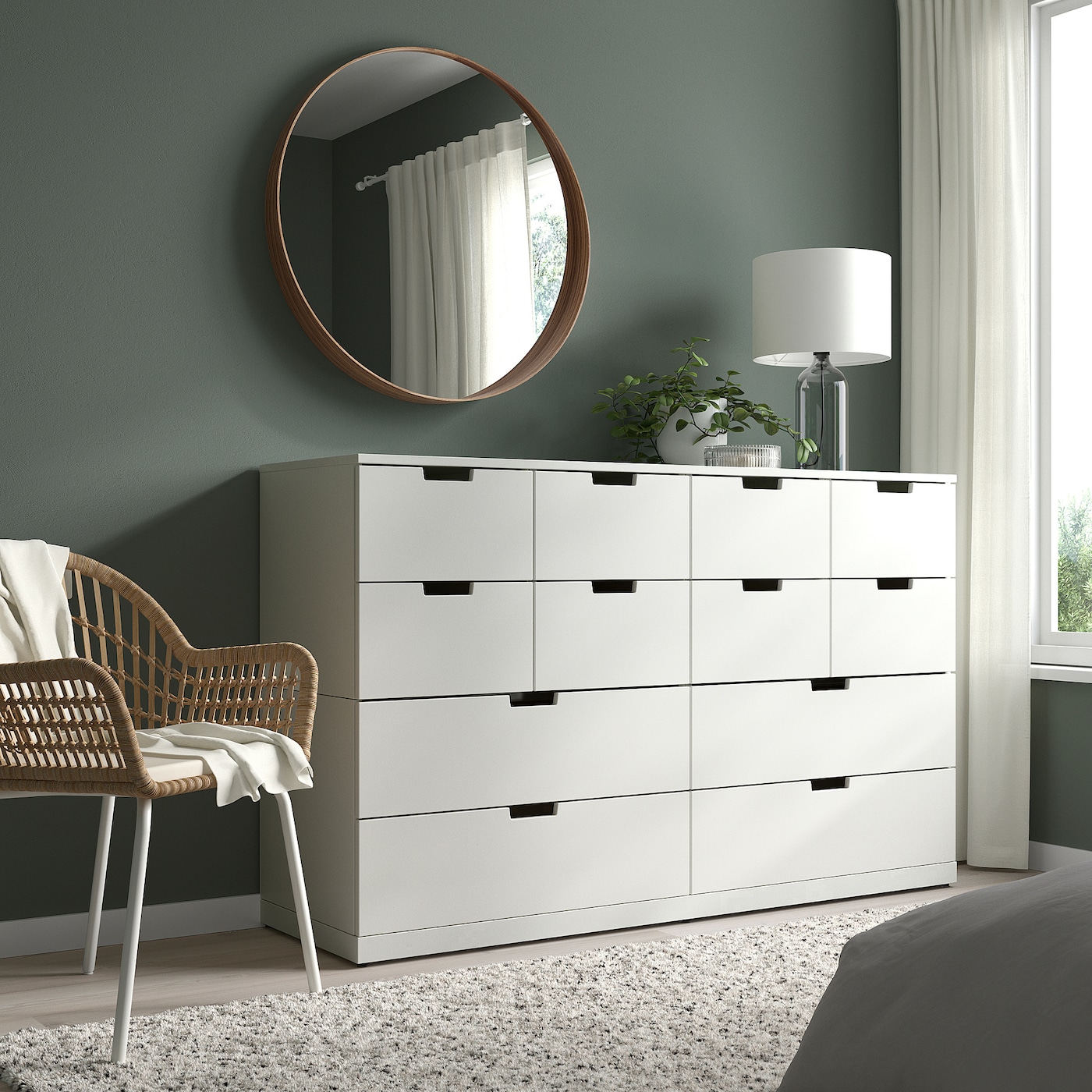 IKEA STOCKHOLM lustro, okleina orzechowa, 80 cm