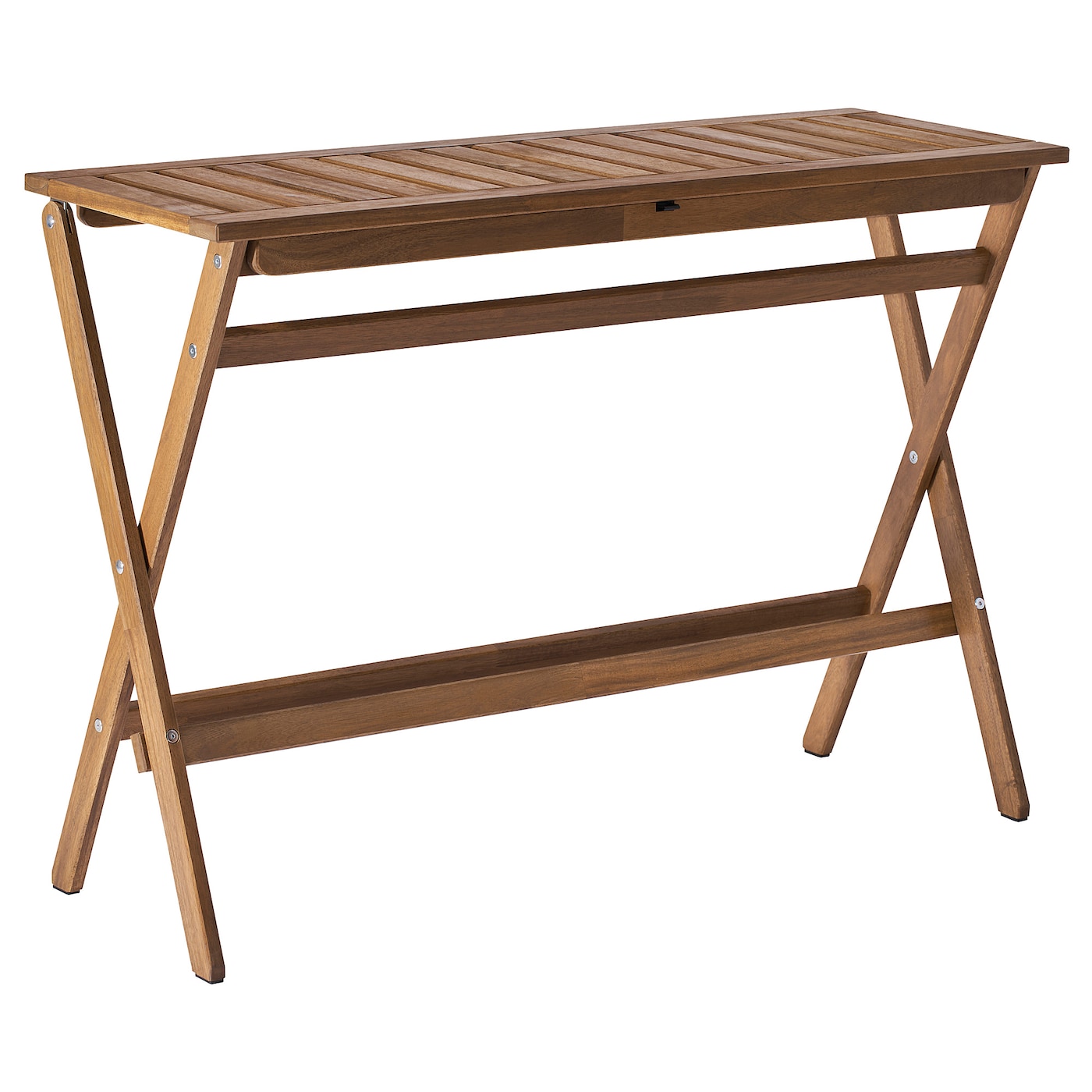IKEA NÄMMARÖ stół składany, bejca jasnobrązowa, 108x37 cm