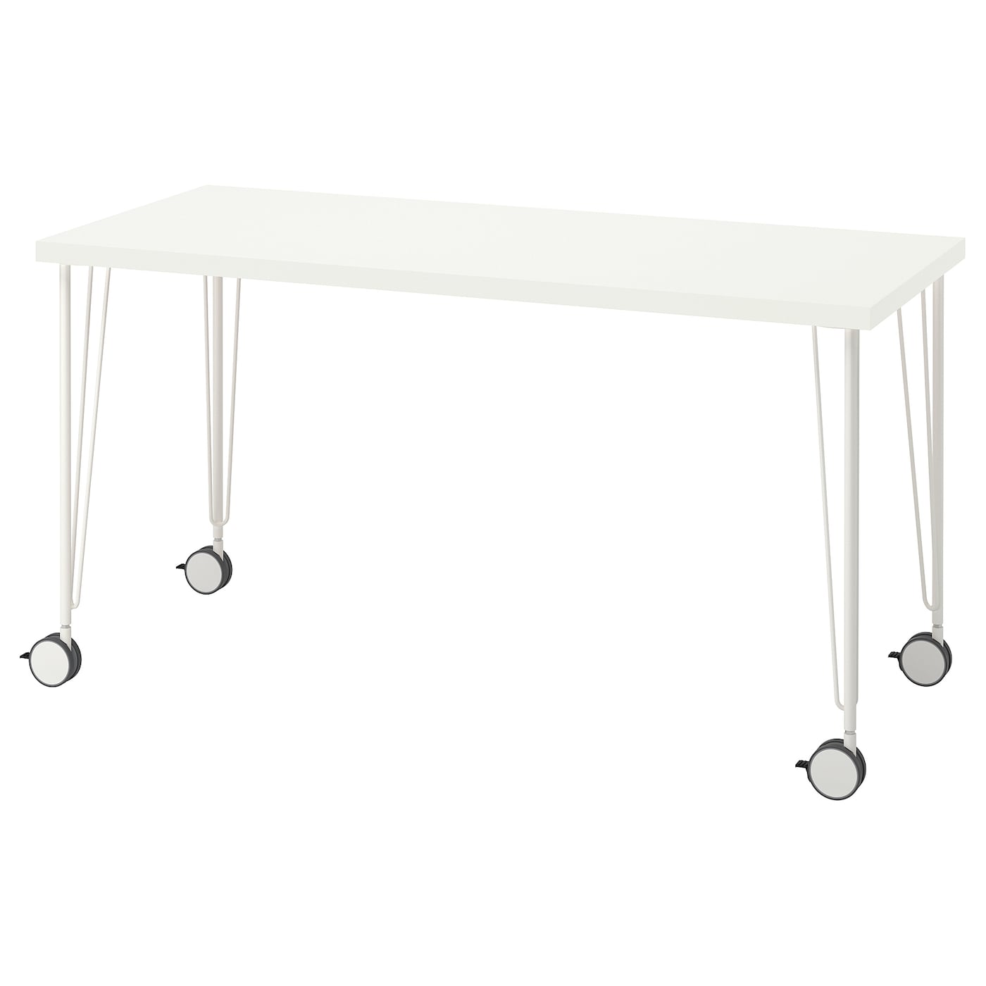 IKEA LAGKAPTEN / KRILLE biurko, biały, 140x60 cm