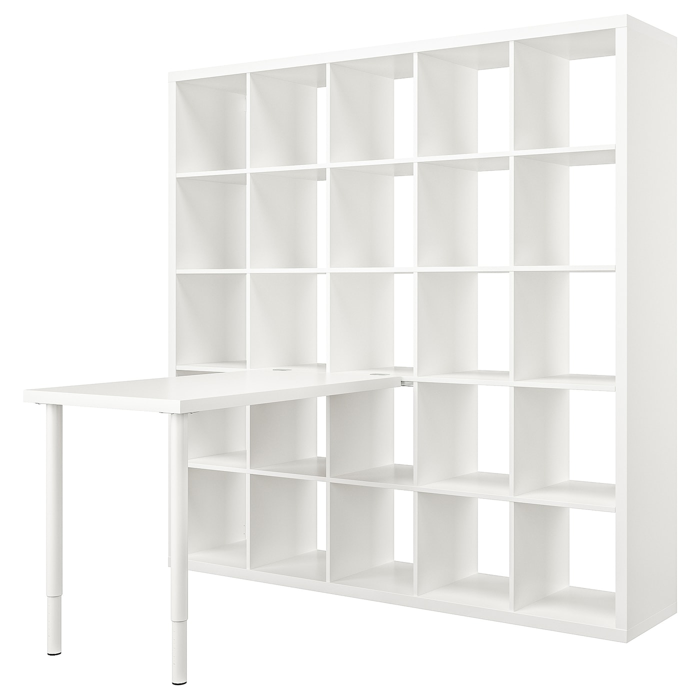 IKEA KALLAX / LINNMON biurko, biały, 182x139x182 cm