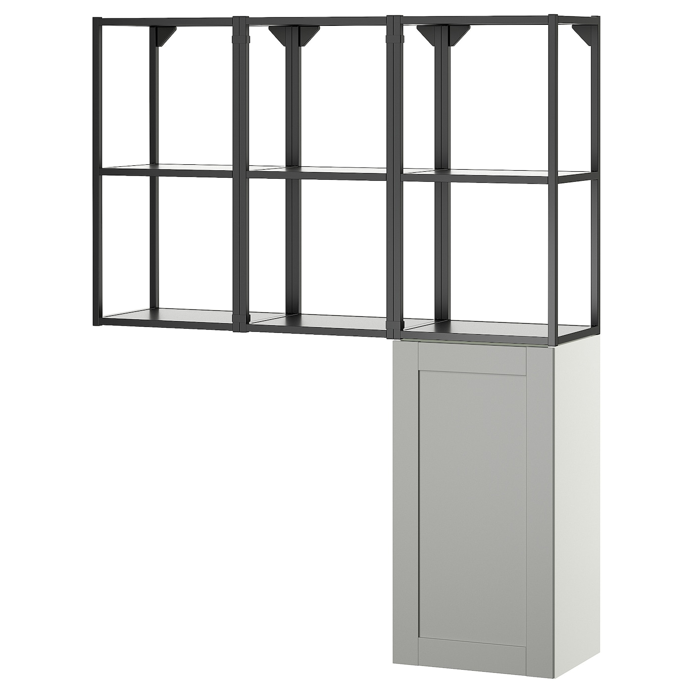 IKEA ENHET regał, antracyt/szary rama, 120x32x150 cm