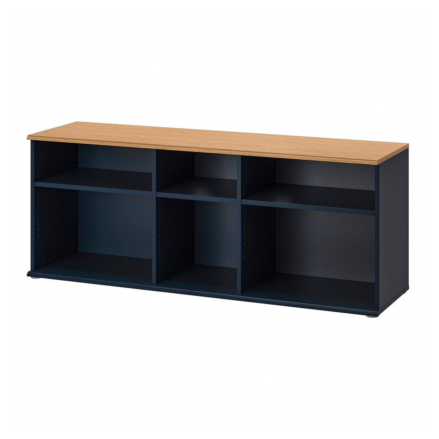 IKEA SKRUVBY szafka pod TV, czarnoniebieski, 156x38x60 cm