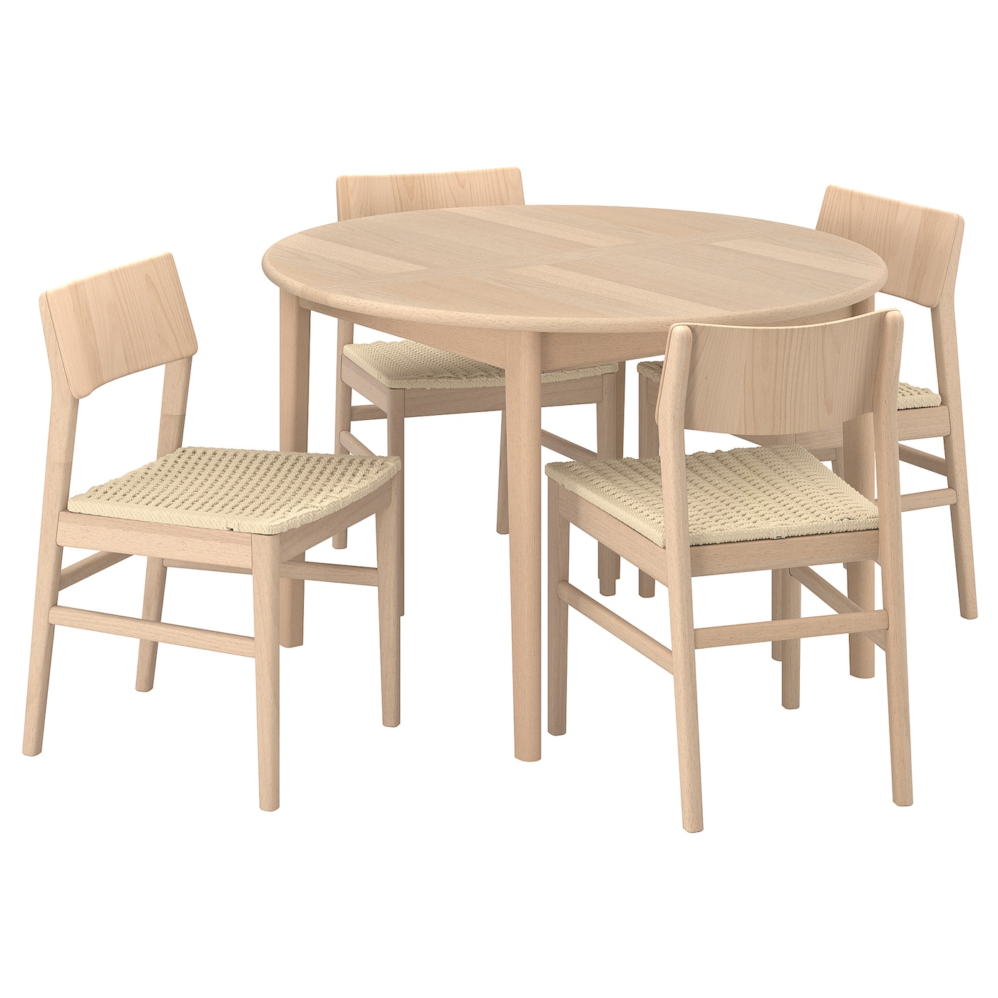 IKEA SKANSNÄS / SKANSNÄS stół i 4 krzesła, jasny buk fornir/jasny buk, 115/170 cm
