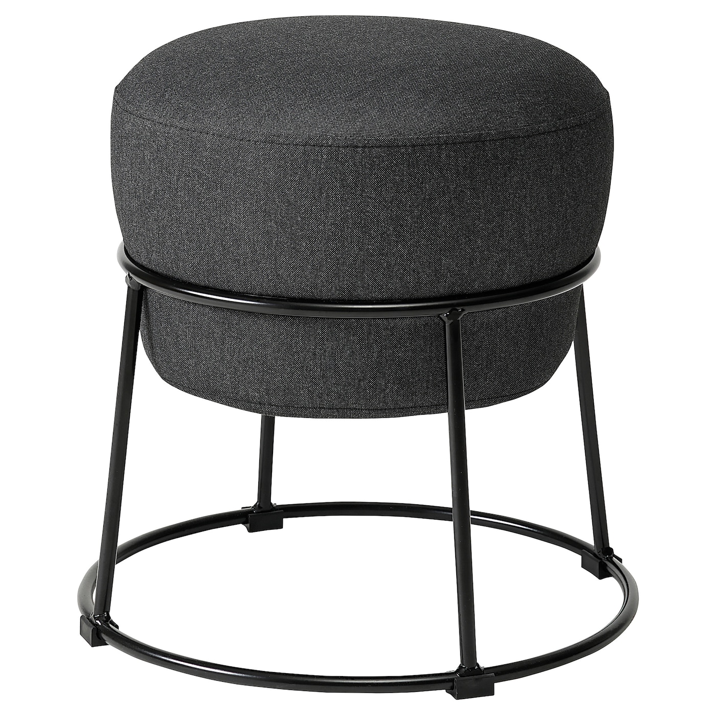 IKEA EMMISLÖV puf, Vissle ciemnoszary, Średnica: 42 cm