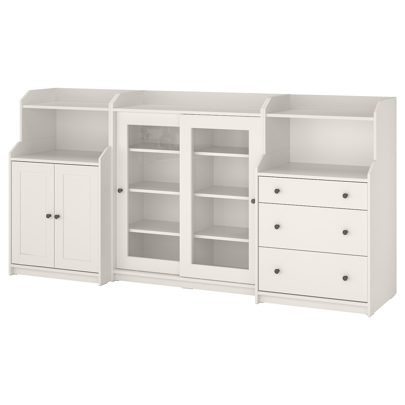 IKEA HAUGA regał, biały, 244x46x116 cm