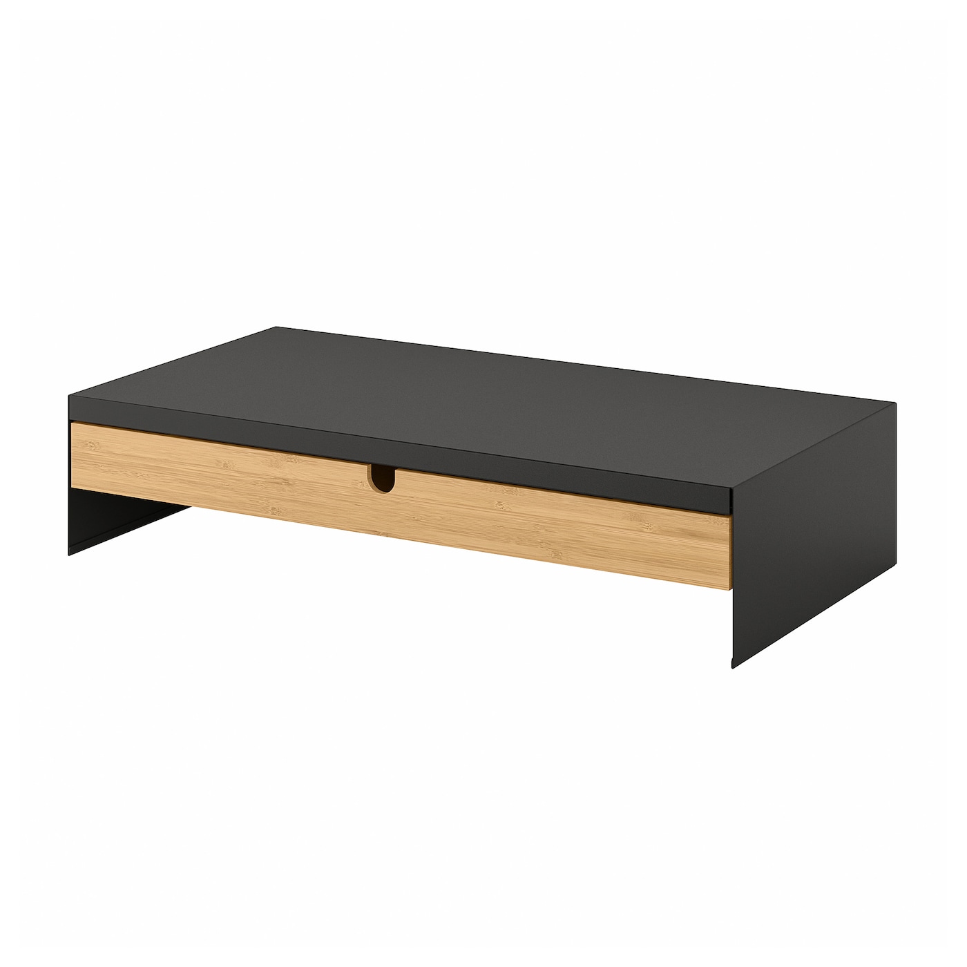 IKEA ELLOVEN podstawka pod monitor z szufladą, antracyt, Szerokość: 47 cm