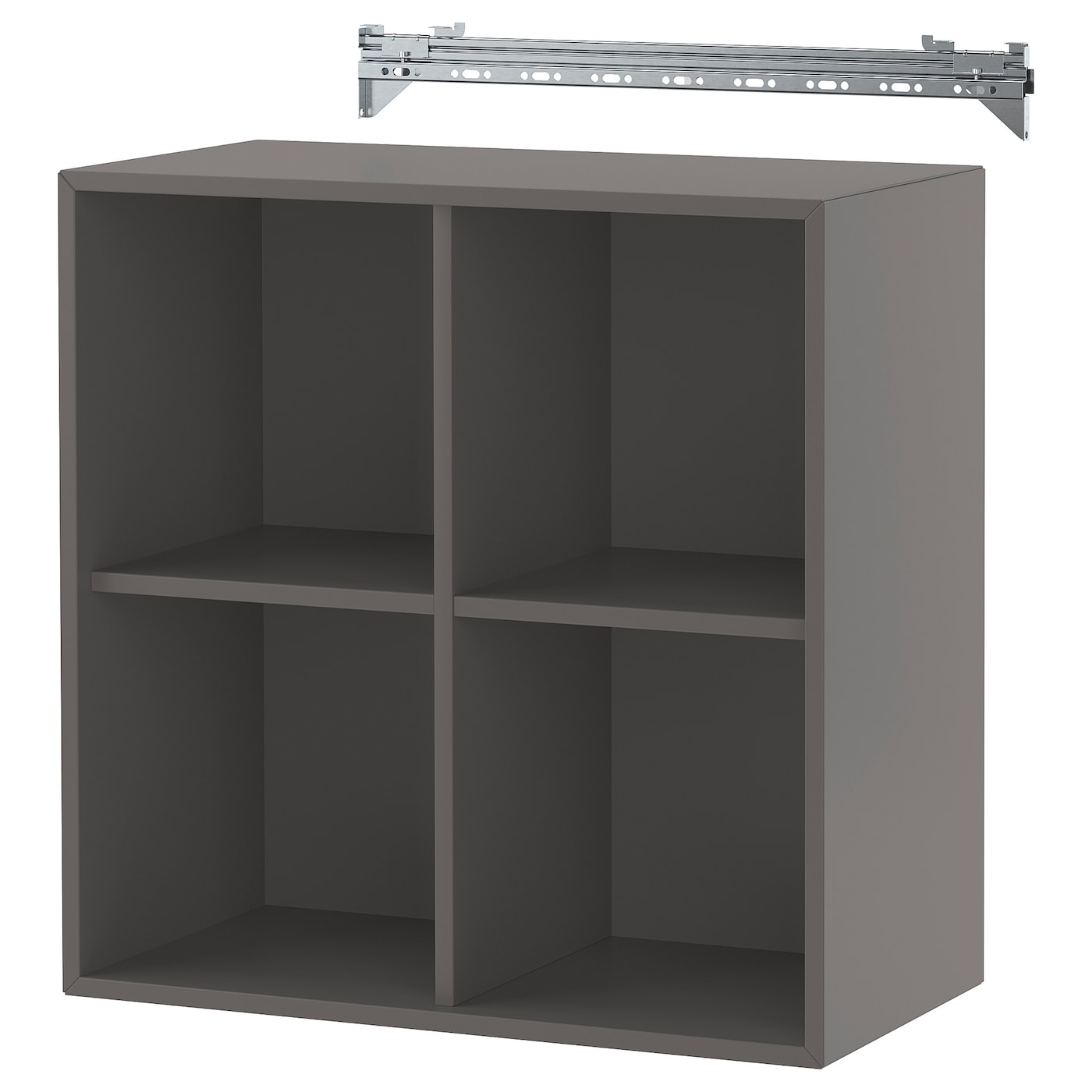 IKEA EKET regał ścienny 4 przegrody, ciemnoszary, 70x35x70 cm