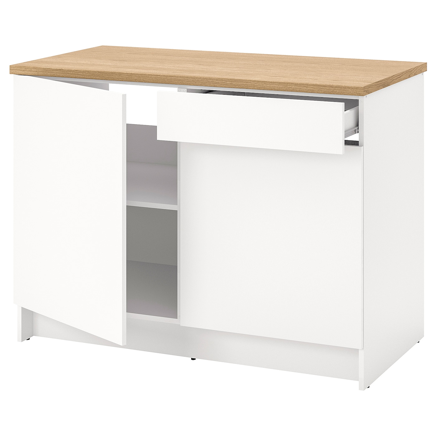 IKEA KNOXHULT szafka stojąca, drzwi+szuflada, biały, 120 cm