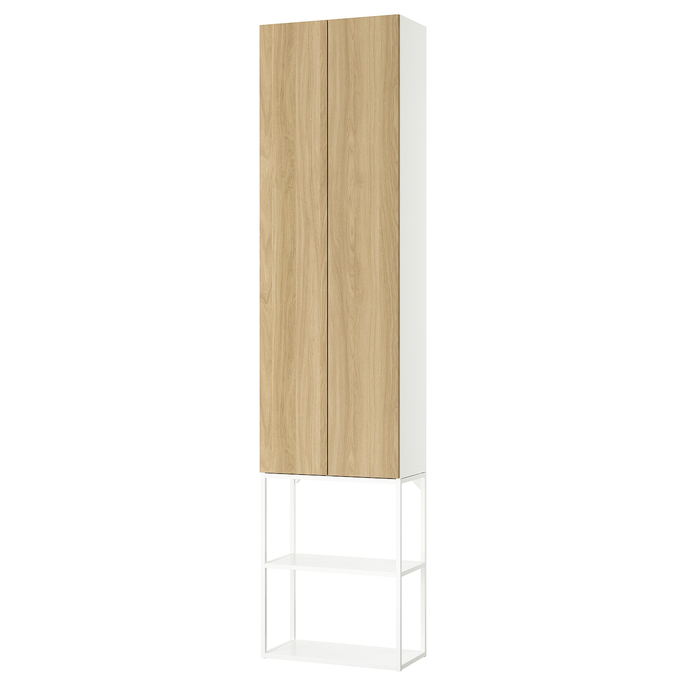 IKEA ENHET regał, biały/imit. dębu, 60x32x255 cm