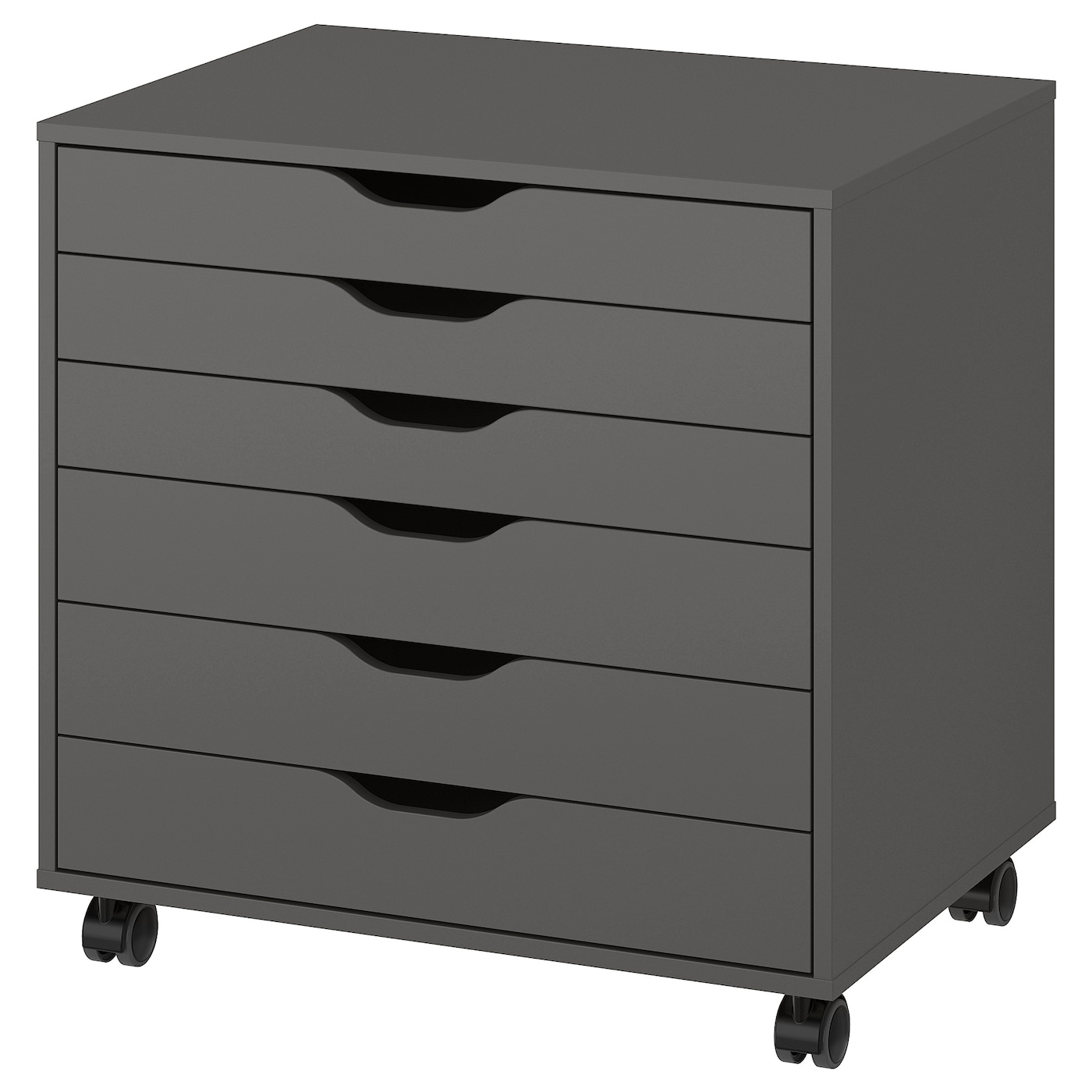 IKEA ALEX komoda na kółkach, ciemnoszary, 67x66 cm