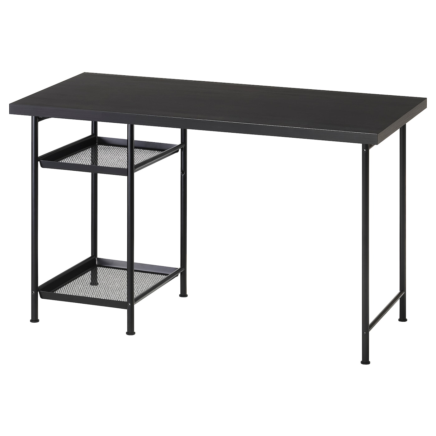 IKEA LAGKAPTEN / SPÄND biurko, czarnobrąz/czarny, 120x60 cm