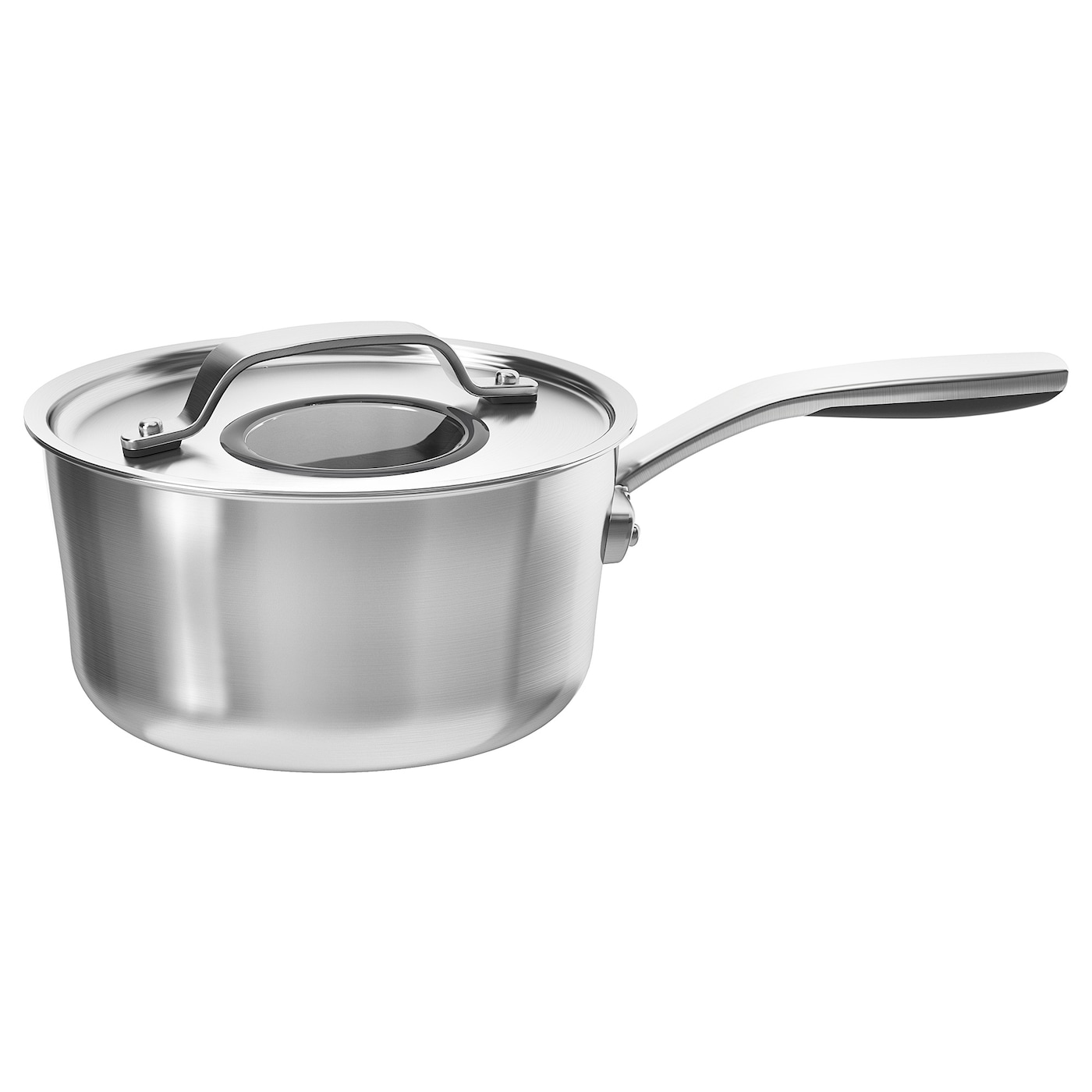 IKEA SENSUELL rondel z pokrywką, stal nierdz/szary, 2.4 l