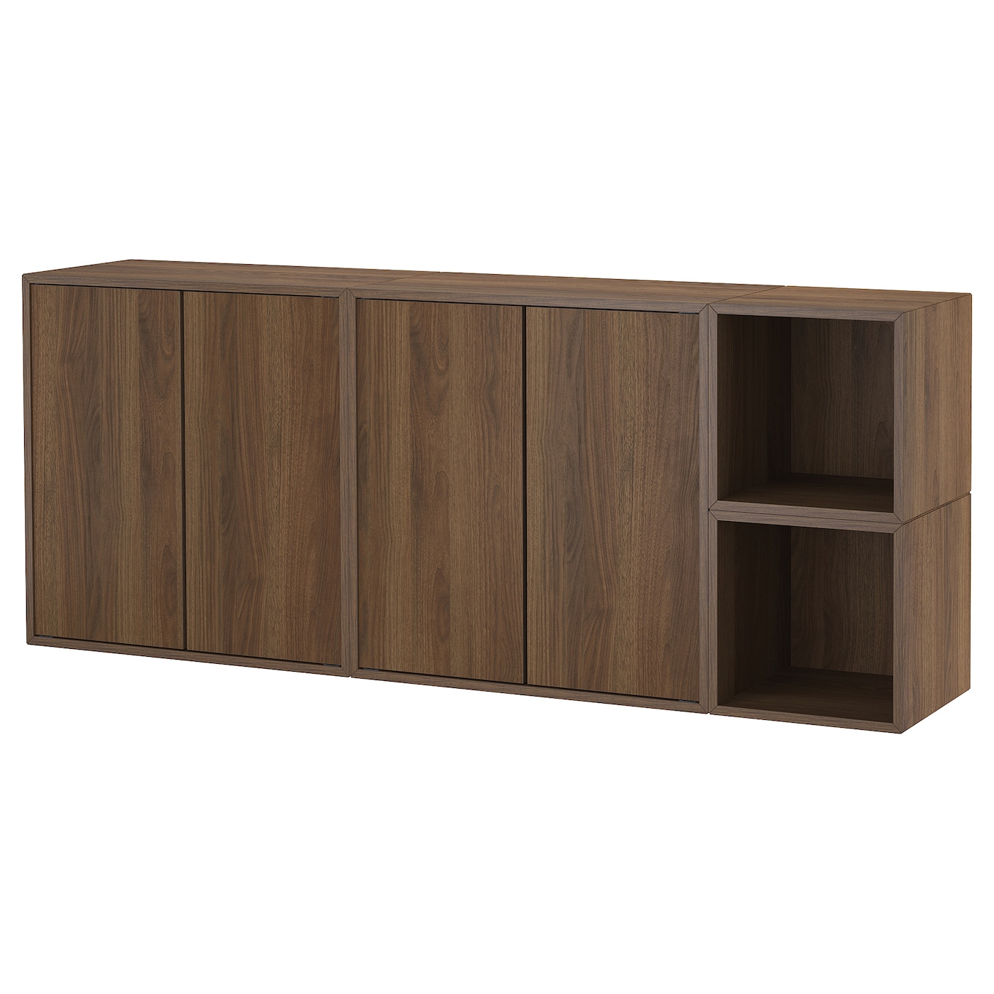 IKEA EKET kombinacja szafek ściennych, orzech, 175x35x70 cm
