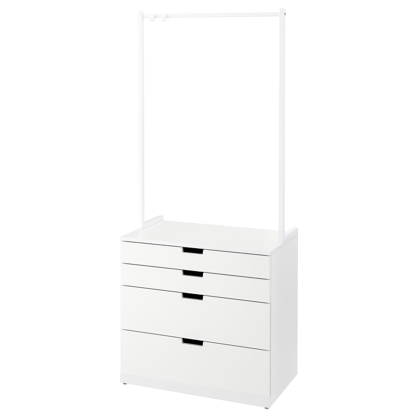 IKEA NORDLI komoda, 4 szuflady, biały, 80x192 cm