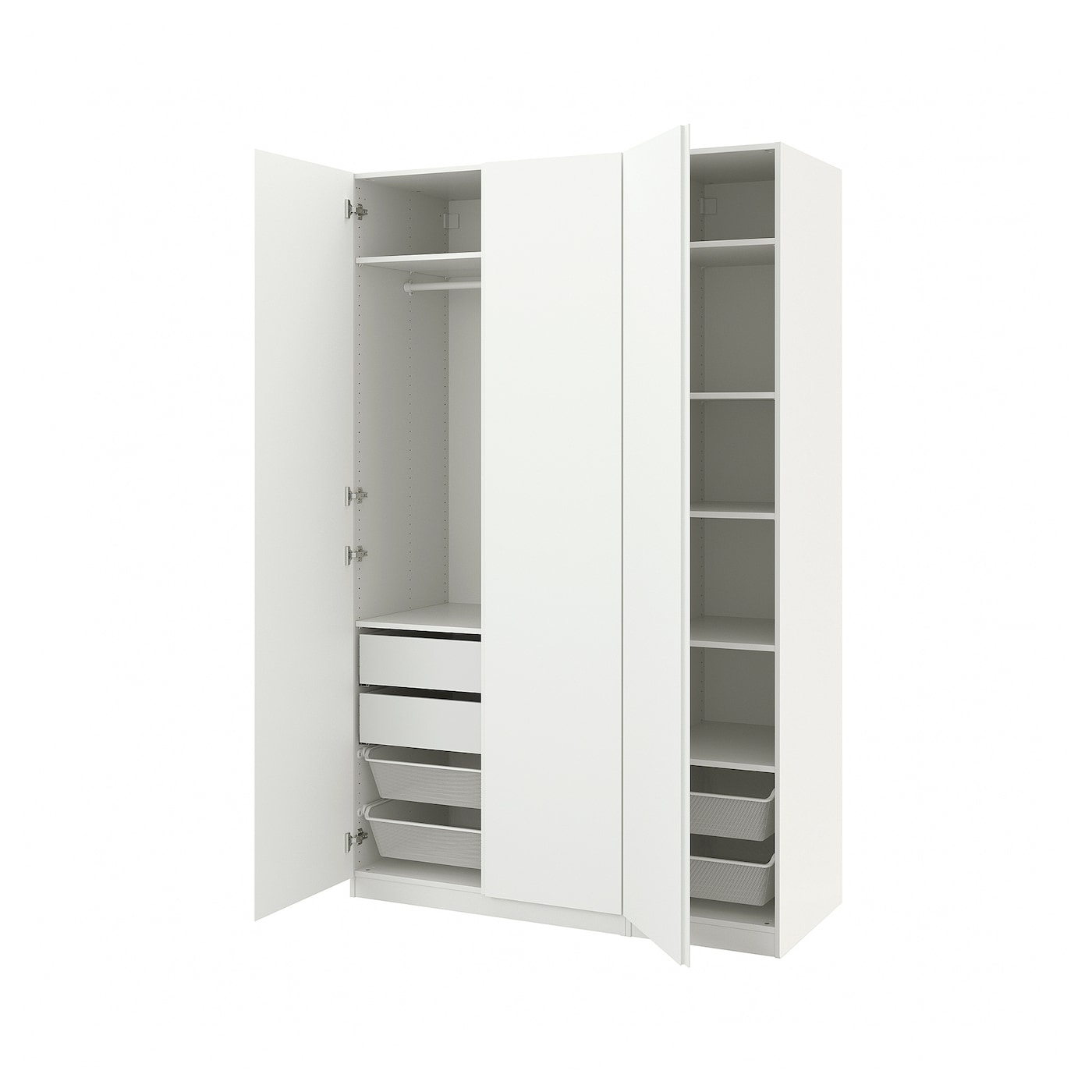 IKEA PAX / VIKANES kombinacja szafy, biały/biały, 150x60x236 cm
