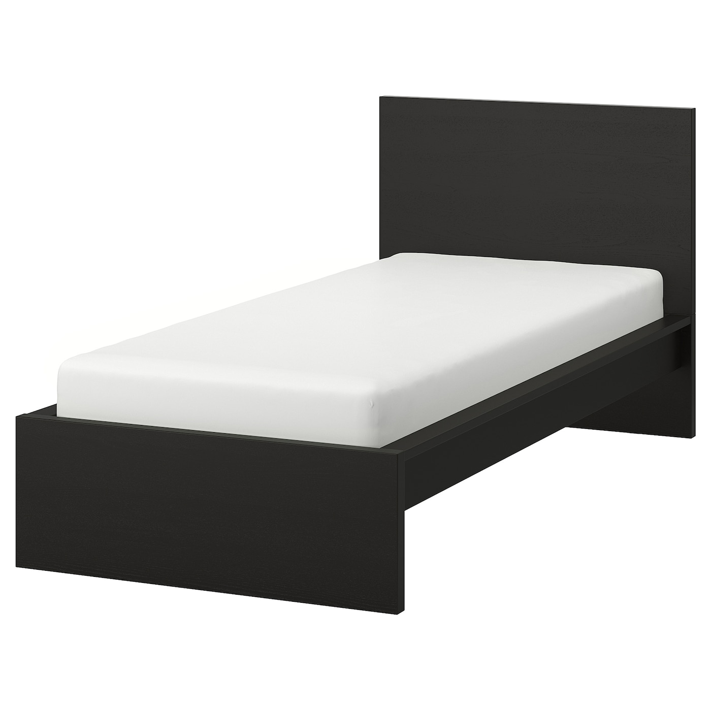 IKEA MALM rama łóżka, wysoka, czarnobrąz, 90x200 cm