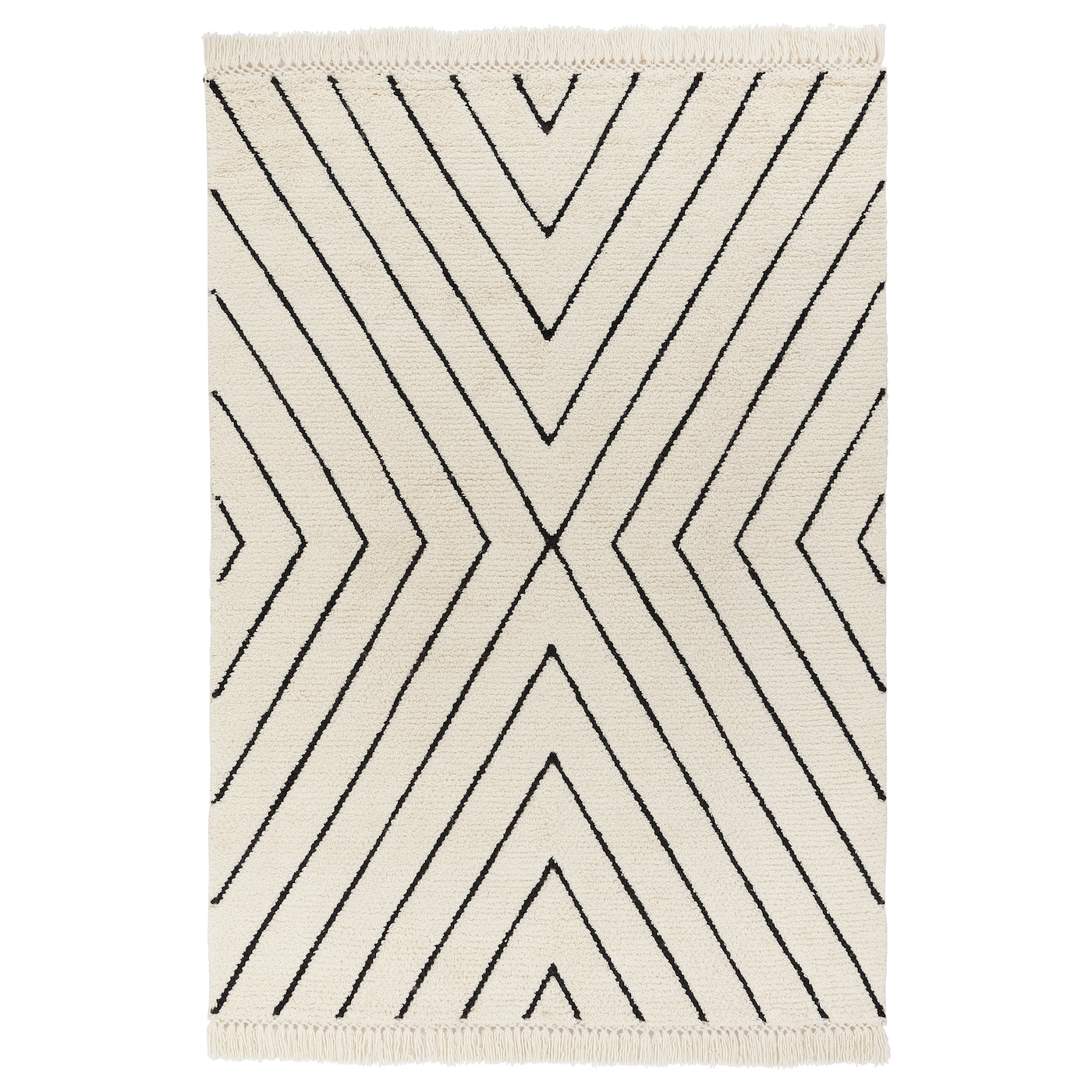 IKEA SÄNDNING dywan z długim włosiem, biały, 170x240 cm