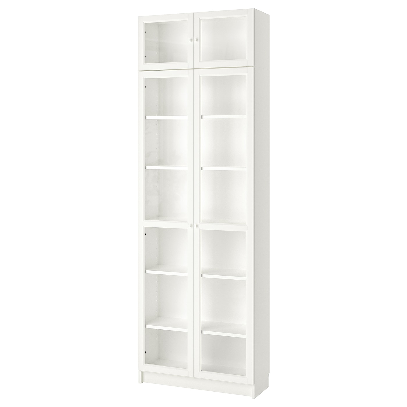 IKEA BILLY / OXBERG regał, biały, 80x30x237 cm