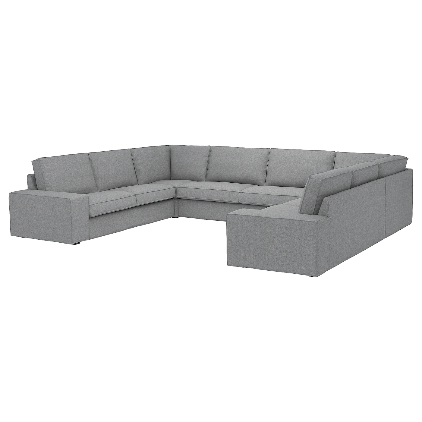 IKEA KIVIK sofa w kształcie lit U, 7-osobowa, Tibbleby beżowy/szary, Szerokość: 368 cm