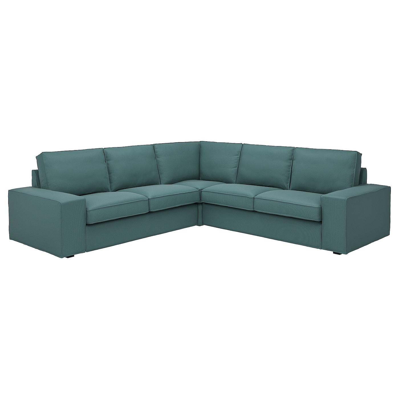 IKEA KIVIK sofa narożna 4-osobowa, Kelinge szaroturkusowy, Głębokość: 95 cm