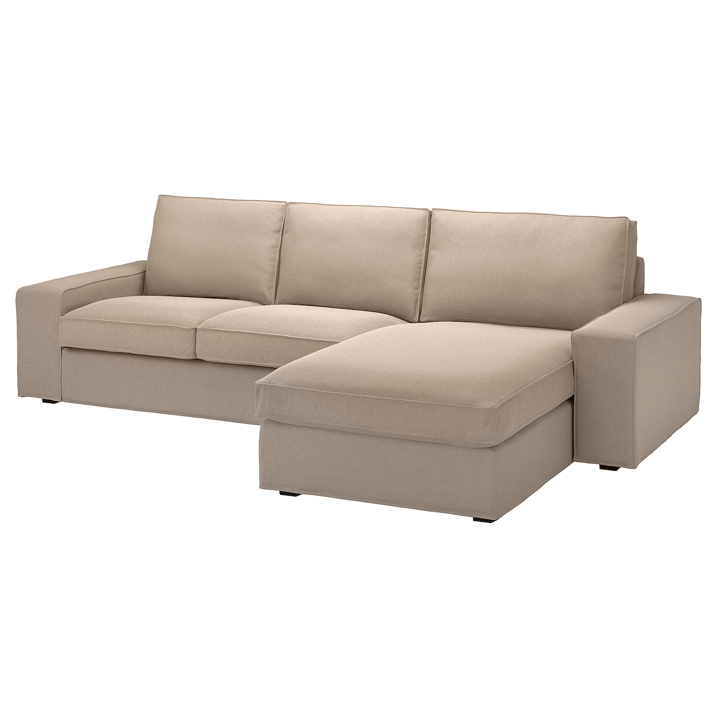 IKEA KIVIK sofa 3-osobowa z szezlongiem, Tallmyra beżowy, Maksymalna szerokość: 280 cm