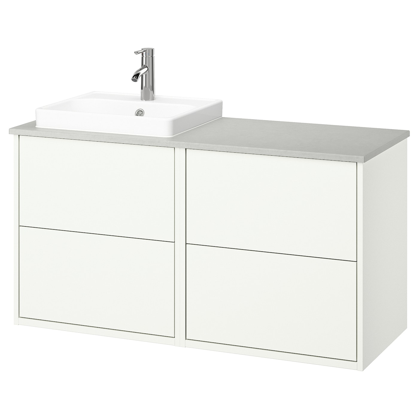 IKEA HAVBÄCK / ORRSJÖN szafka pod umyw/umywalka/bateria, biały, 122x49x71 cm