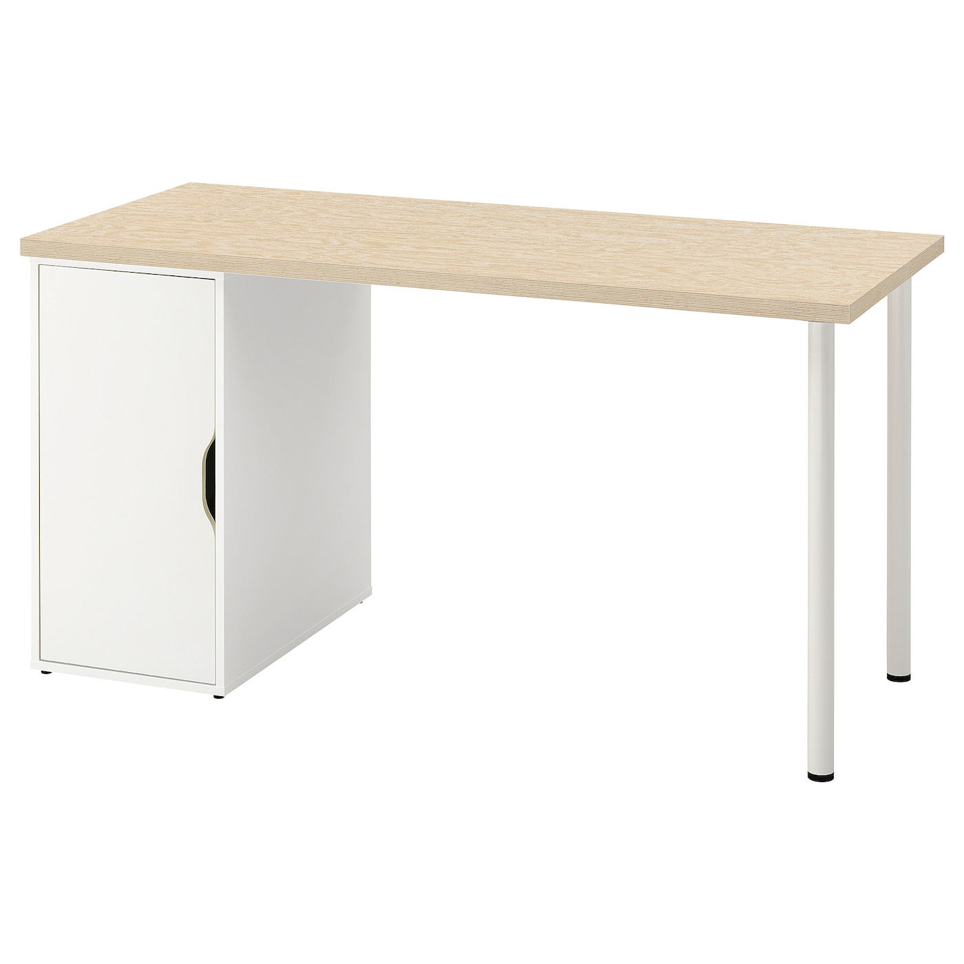 IKEA MITTCIRKEL / ALEX biurko, żywy efekt sosny/biały, 140x60 cm