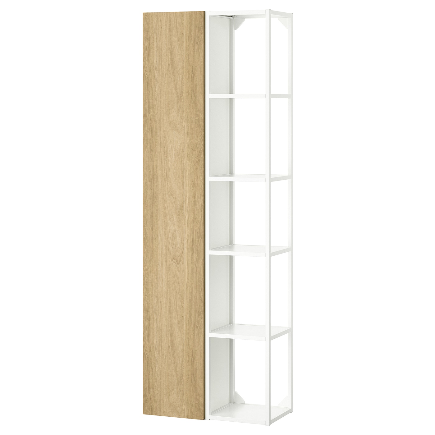 IKEA ENHET regał, biały/imit. dębu, 60x32x180 cm