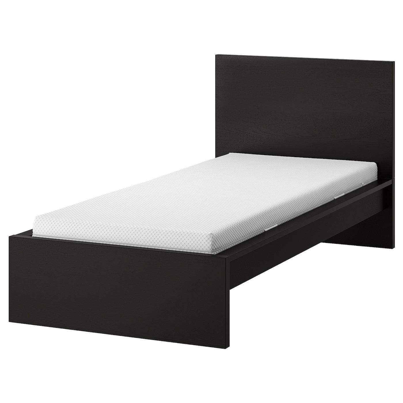 IKEA MALM łóżko, czarnobrąz, 90x200 cm