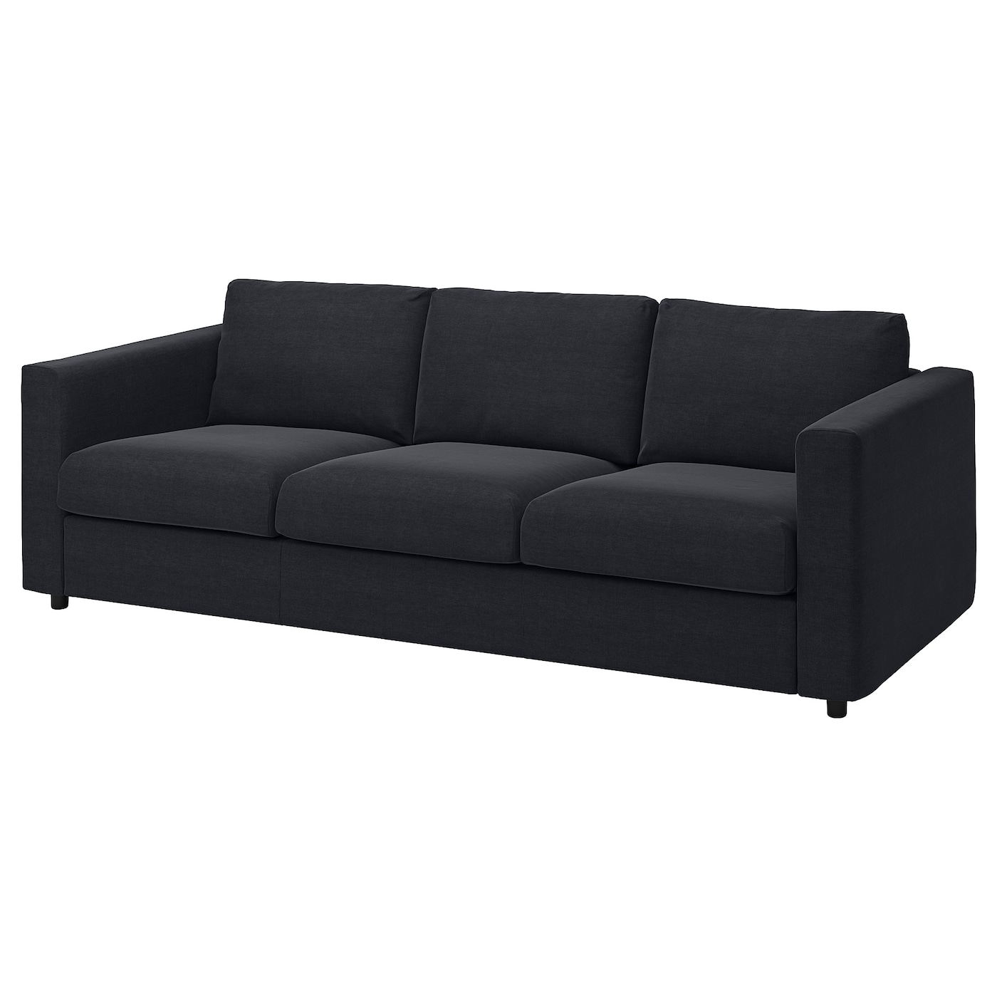 IKEA VIMLE sofa 3-osobowa, Saxemara czarnoniebieski, Wysokość z poduchami oparcia: 83 cm