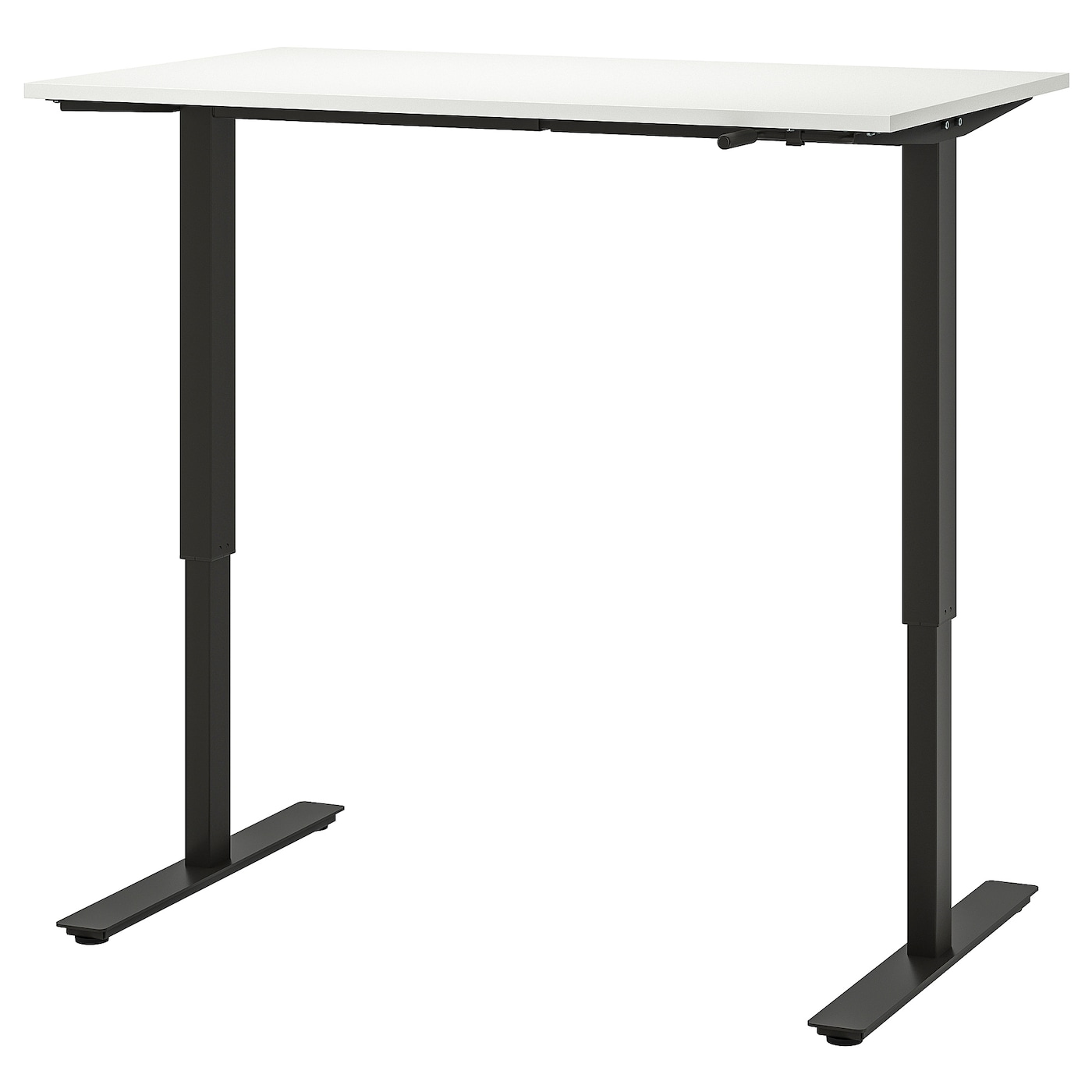 IKEA TROTTEN biurko z regulacją wysokości, biały/antracyt, 120x70 cm