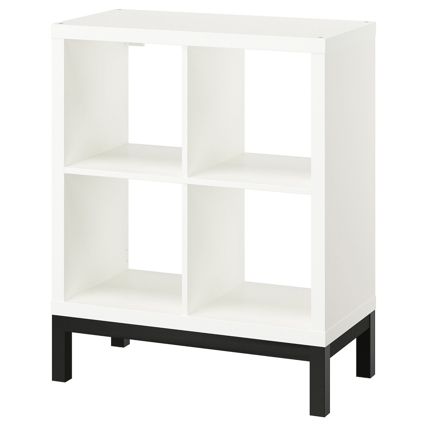 IKEA KALLAX regał z ramą nośną, biały/czarny, 77x94 cm