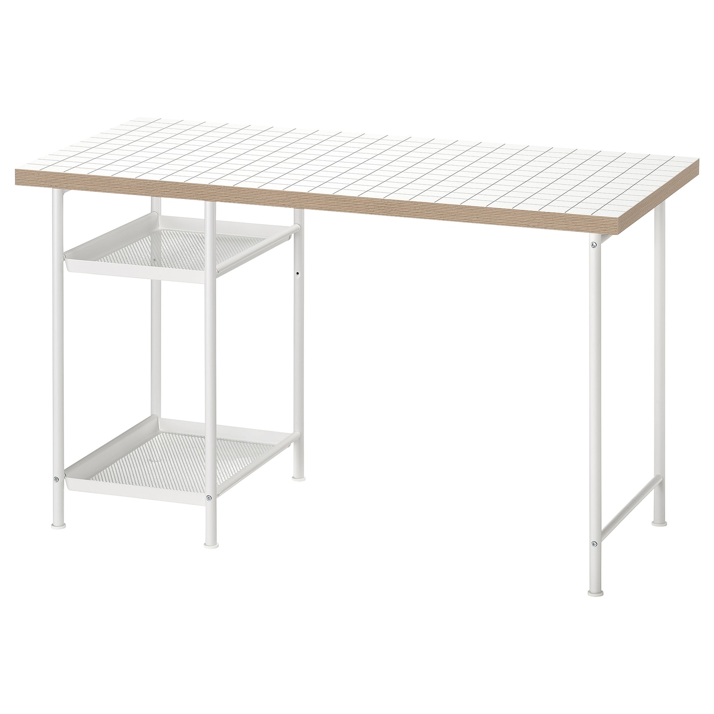 IKEA LAGKAPTEN / SPÄND biurko, biały/antracyt, 120x60 cm