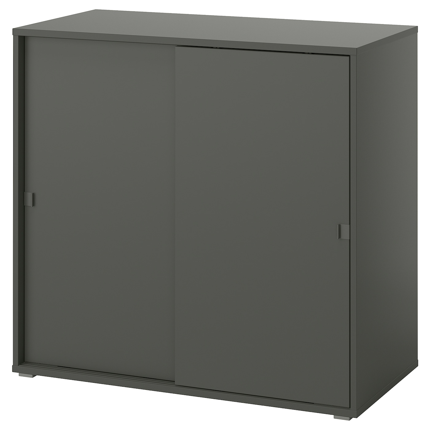 IKEA VIHALS szafka z drzwiami przesuwnymi, ciemnoszary, 95x47x90 cm