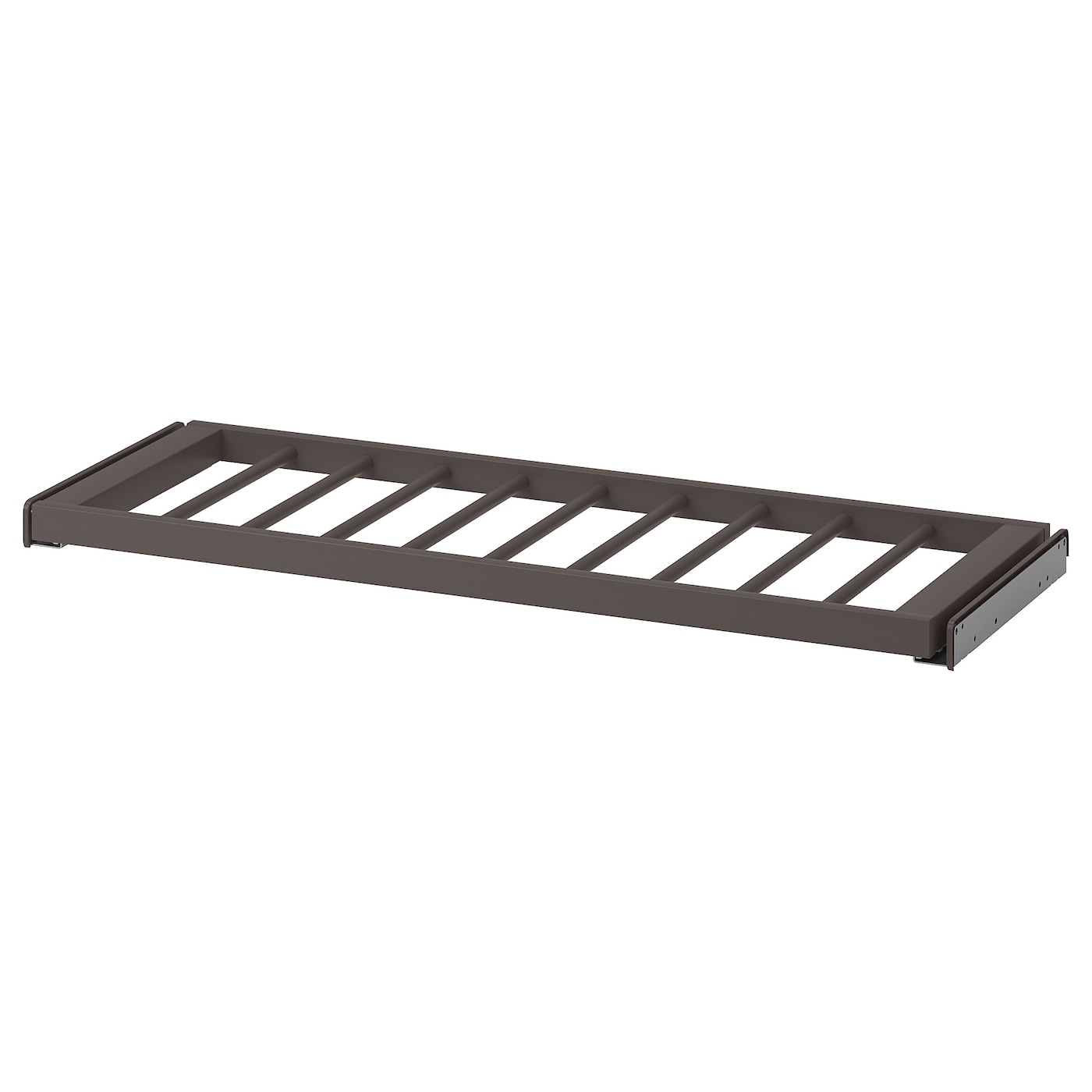 IKEA KOMPLEMENT wysuwany wieszak na spodnie, ciemnoszary, 100x35 cm