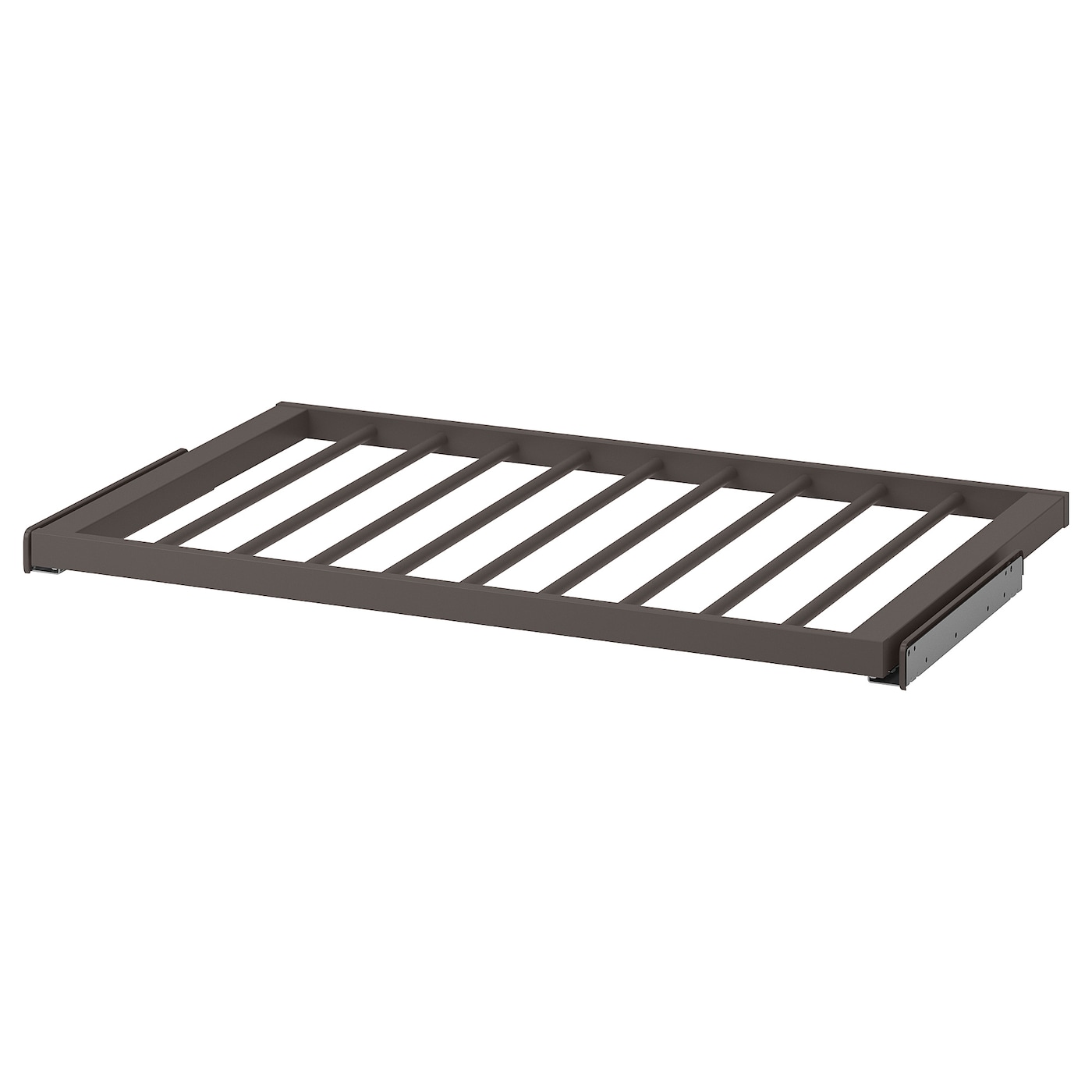 IKEA KOMPLEMENT wysuwany wieszak na spodnie, ciemnoszary, 100x58 cm