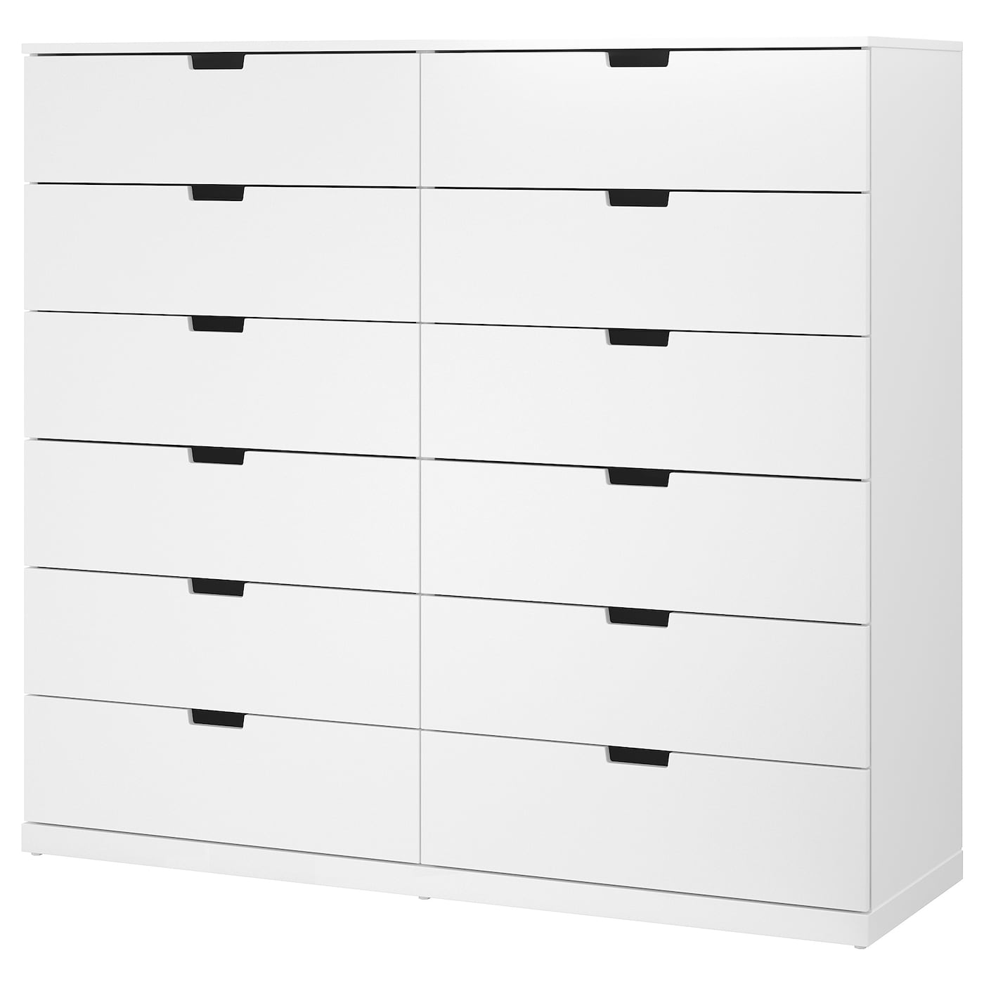 IKEA NORDLI komoda,12 szuflad, biały, 160x145 cm
