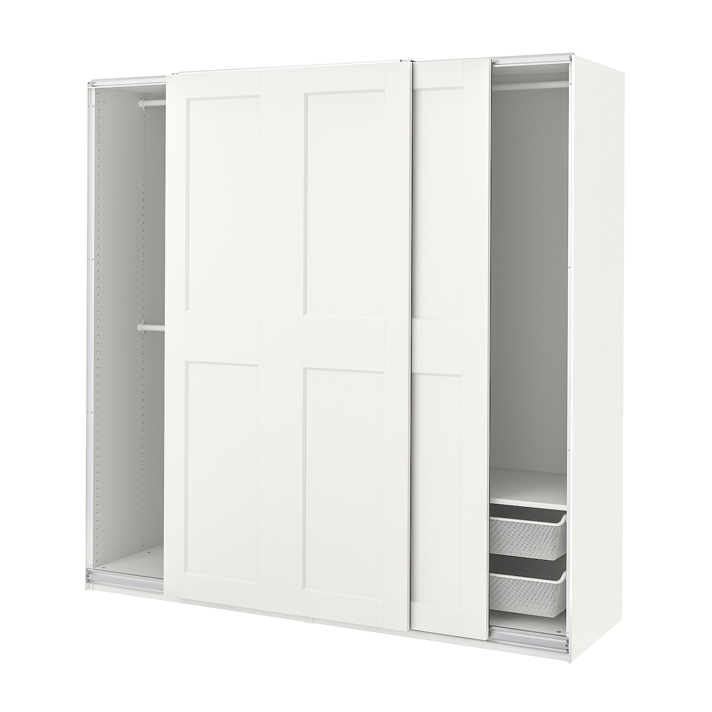IKEA PAX / GRIMO kombinacja szafy, biały/biały, 200x66x201 cm