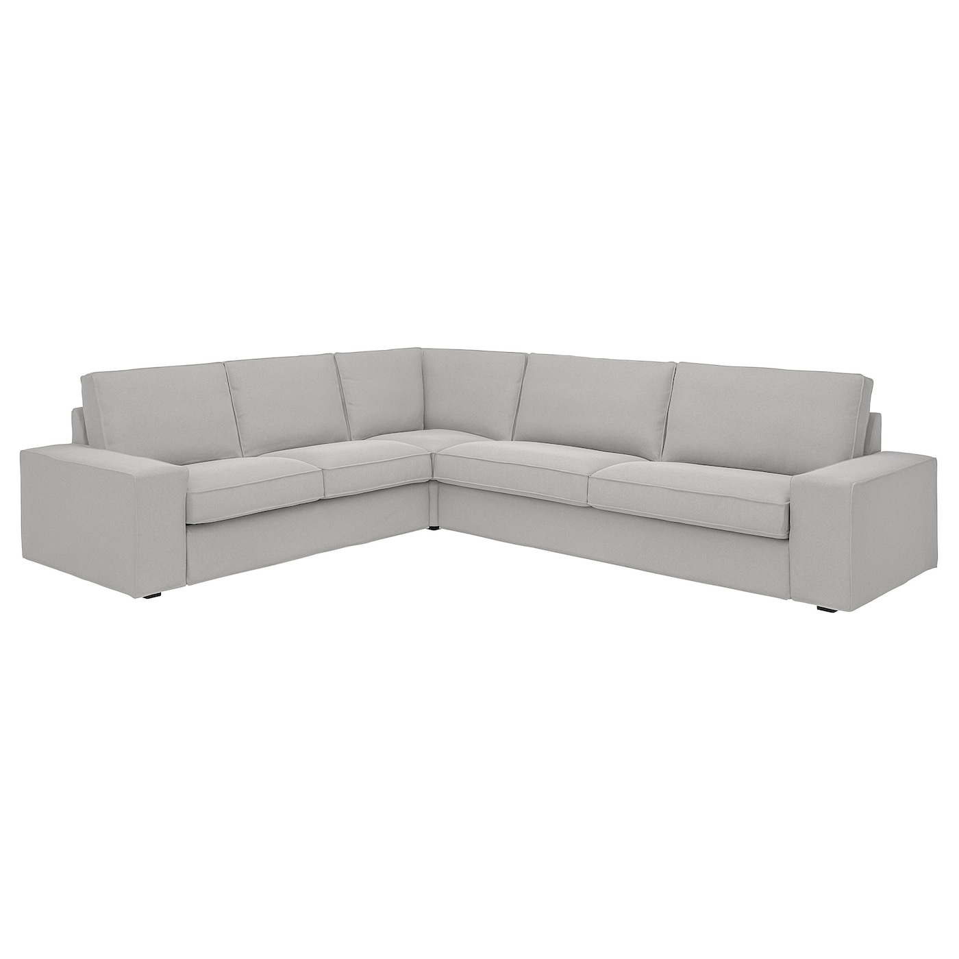 IKEA KIVIK sofa narożna 5-osobowa, Tallmyra biały/czarny, Głębokość: 95 cm