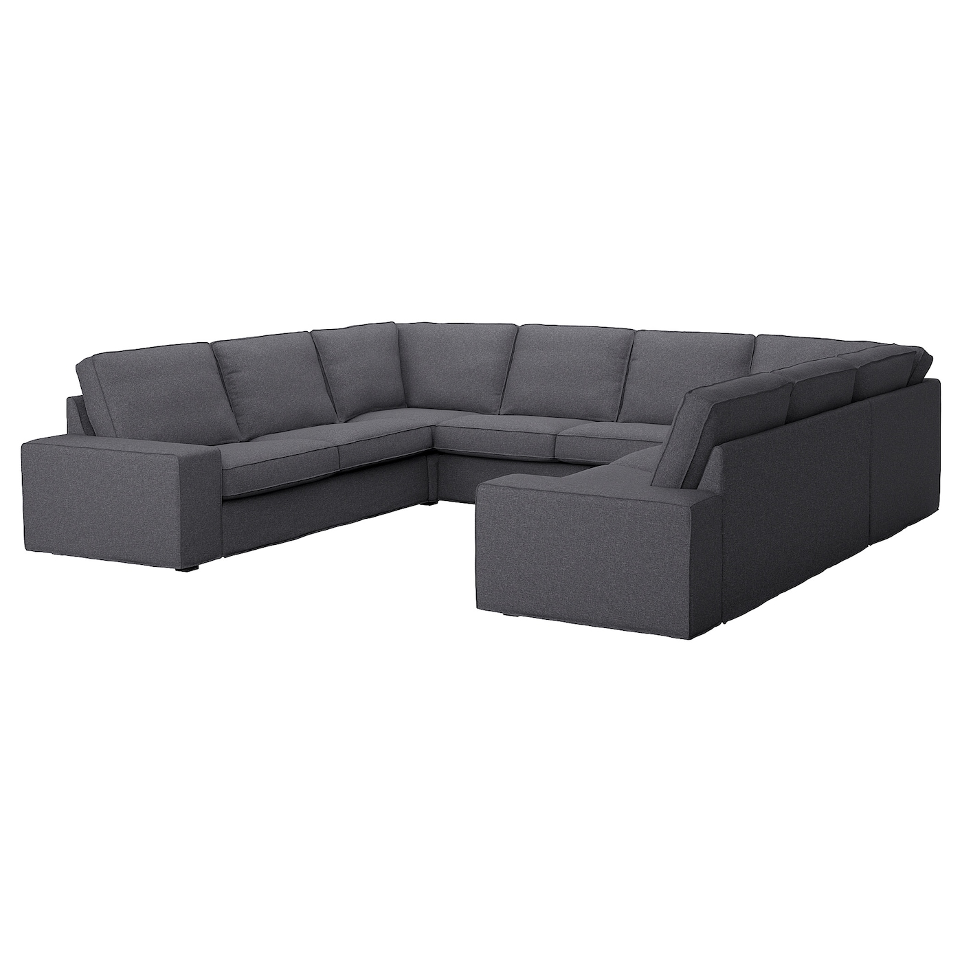 IKEA KIVIK sofa w kształcie litery U, 6-osob, Gunnared średnioszary, Szerokość: 328 cm