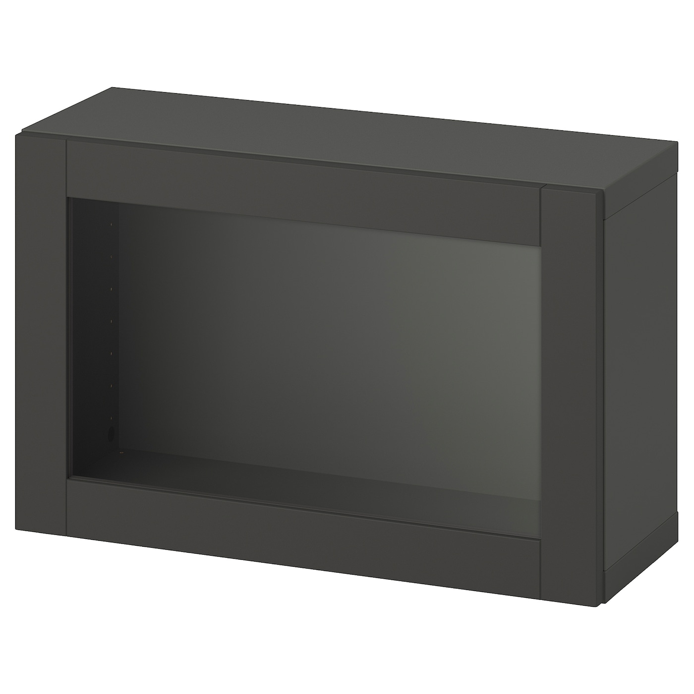 IKEA BESTÅ szafka z drzwiczkami, ciemnoszary/Sindvik ciemnoszary, 60x22x38 cm